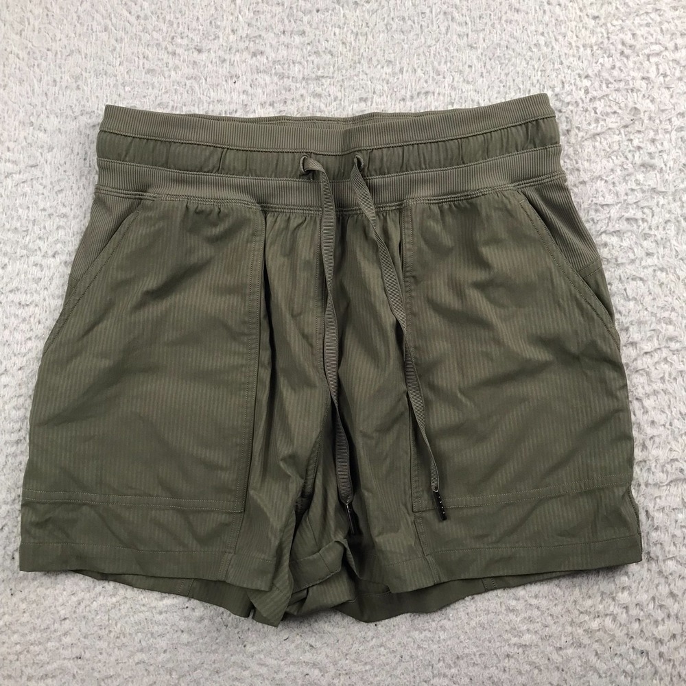 Lululemon Dance Studio High-Rise Shorts Womens 4 Army Green 3" Performance
